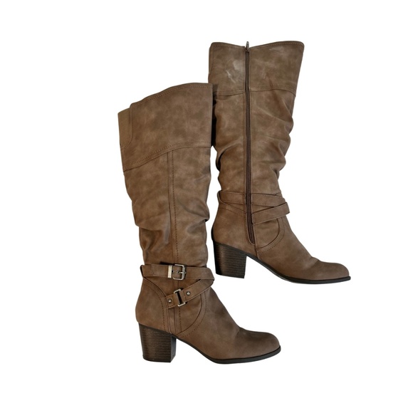 Brown "Irsimba" knee-high boots by Indigo Rd., size 8M - Picture 3 of 14